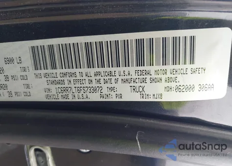 2015 Ram 1500 Lone Star from USA, damaged, VIN 1C6RR7LT6FS733072